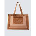 borsa shopper a rete con lettering