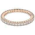 Swarovski Anello Matrix Vittore Taglio Round Bianco Finitura In Tono Oro Rosa 58