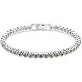 SWAROVSKI bracciale tennis imber emily taglio round nero placcato rodio os