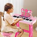 pianoforte per bambini a 37 tasti con microfono regolabile e leggio rimovibile strumento musicale