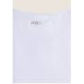 t-shirt donna regular fit in cotone elasticizzato bianco donna large