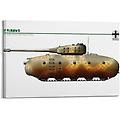 ytnsa poster vintage tedesco carro armato pz. kpfw x super heavy tank project decorativo 60 x 90 cm