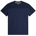 t-shirt in uomo con carré e maniche in tessuto waffle