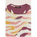 set t-shirt cropped multicolore e canotta purple+zebraanimaliermulticolo donna large