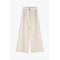 pantaloni ampi a vita alta con cintura