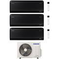 climatizzatore trial split windfree black 7+9+9 btu con aj052txj3kg/eu inverter r-32 wi-fi classe