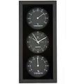orologio da parete-tavolo con termometro-igrometro nero