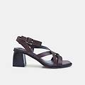 sandali da donna con tacco marrone