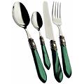 casa posate oxford set 75 pz. verde argento