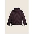 piumino donna con cappuccio bordato e finitura lucida plum perfect donna medium