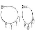 orecchini a cerchio silver collection argento rodiato cubic zirconia collezione silver collection