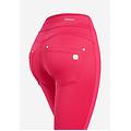 pantaloni n. o. w. skinny vita bustier in tessuto tecnico bright rose donna medium