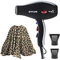 asciugacapelli professionale 2300w jetflow set con mantellina animalier