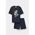 pigiama corto nintendo super mario in cotone uomo blu taglia xxl