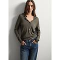 - maglia in lyocell verde regular fit donna verde scuro taglia xs