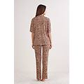 pigiama lungo con manica corta in fresh bamboo pretty savage donna stampa taglia m