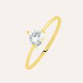 anello solitario claire oro giallo cubic zirconia collezione claire misura 58 oro giallo