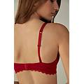 reggiseno a balconcino daniela in pizzo donna rosso taglia 5d