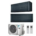 climatizzatore condizionatore bluevolution dual split inverter stylish blackwood r-32 wi-fi