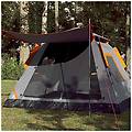 - tenda a cupola 5 persone grigio e arancione a rilascio rapido
