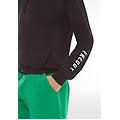 felpa donna in french terry con zip e cappuccio stampa zebra black zebra black on green donna small