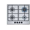 serie 4 pgp6b5b86 piano cottura acciaio inossidabile da incasso 60 cm gas 4 fornello(i)