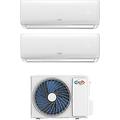 kitdesignd9+12+14btu climatizzatore dual split inverter 9000 + 12000 btu condizionatore con pompa di