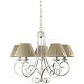 Onli Leroy Merlin Lampadario Country Charm Pompei Bianco Paralume Bianco 5x E14