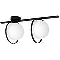 - lampada a parete boote applique nero in metallo vetro 19 x 21 x 53 cm 2 x e14 max 40w