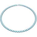 collana matrix tennis taglio round media blu placcato rodio os