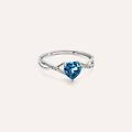 anello solitario amélie oro bianco topazio cubic zirconia collezione amélie misura 56