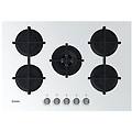 ing 72t-wh piano cottura a gas 5 zone high power flame griglie in ghisa 70 cm bianco