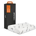 guanciale in memory foam. sagomato. fodera in tessuto trattato con cellactive