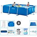 - piscina fuori terra rettangolo 300x200x75 cm blu include accessori coordinati a182
