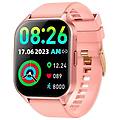 smartwatch curved bluetooth 49mm amoled rosa ip67 spo2 cardio sonno pressione