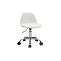 sedia da ufficio bianca per bambini con ruote steevy