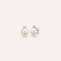orecchini lobo gold pearls oro bianco perla d'acqua dolce diamante collezione gold pearls oro