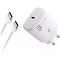 caricabatterie usb type-c fast charger 25w kit power delivery bianco achsmkitc2cpd25ww