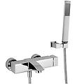 miscelatore esterno per vasca con doccino serie level lec023cr cromato ottone