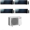 climatizzatore quadri split kirigamine msz-ln nero 9+9+9+18 con mxz-4f72vf3 inverter r-32 wi-fi