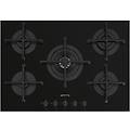cucina pv275b piano cottura nero da incasso 72 cm gas 5 fornello(i)