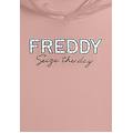 felpa donna con cappuccio con logo e lettering in strass fawn donna large