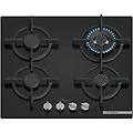 piano cottura a gas 4 fuochi nero 60x52 cm pph6a6i10