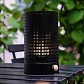 lampada led da tavolo a batteria mesh nera altezza 20 cm