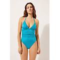 costume intero shiny satin donna azzurro s
