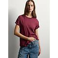 - t-shirt in puro cotone rossa regular fit donna rosso burgundy taglia m