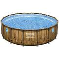 - piscina fuori terra castagna effetto rattan 4 88 x 1 22 m hilo