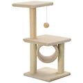 - albero per gatti con tiragraffi sisal 65 cm beige