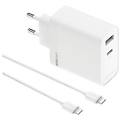 caricabatterie usb type-a usb type-c supervooc 80w dual white