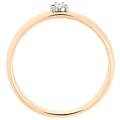 fede comoda 4 mm oro rosa diamante collezione fede tradizionale 750/1000 oro rosa